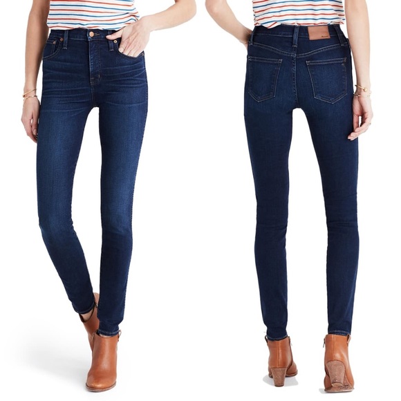 Madewell Denim - Madewell High Riser Skinny Jeans Dark Blue 32